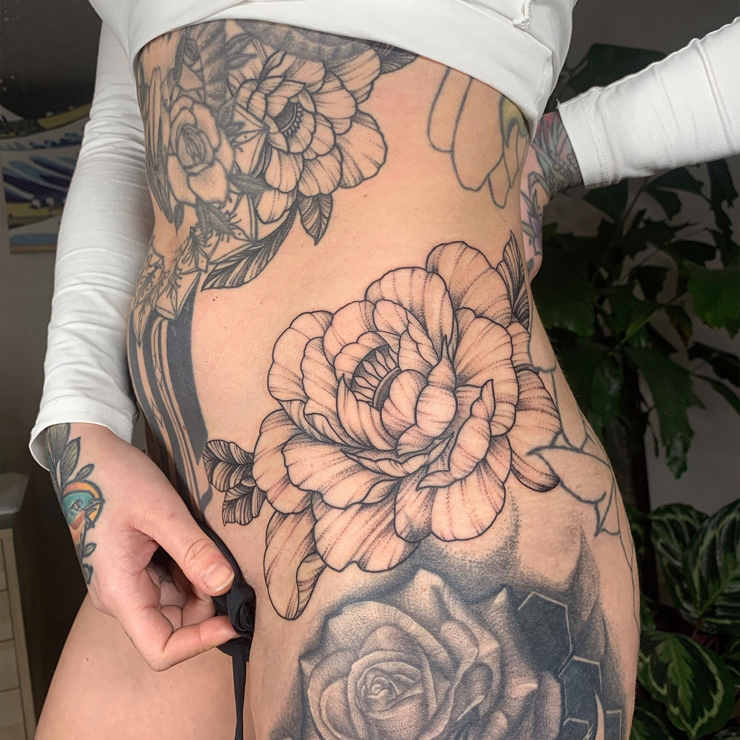 Florales Blumen Tattoo