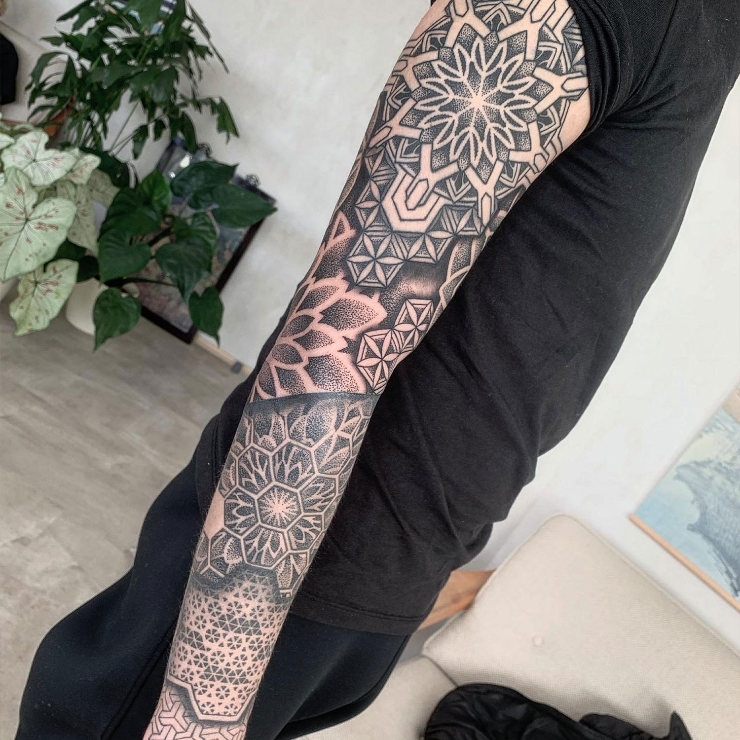 Lüneburger Tattoo Künstler – Mandala Tattoo Design in Schwarz-Weiß